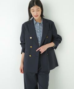 human woman / ヒューマンウーマン テーラードジャケット | ◆強撚シャークスキンピークドラペルジャケット