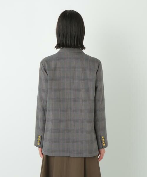 human woman / ヒューマンウーマン テーラードジャケット | ◆強撚シャークスキンピークドラペルジャケット | 詳細4