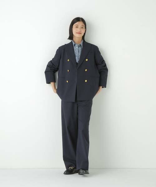 human woman / ヒューマンウーマン テーラードジャケット | ◆強撚シャークスキンピークドラペルジャケット | 詳細9