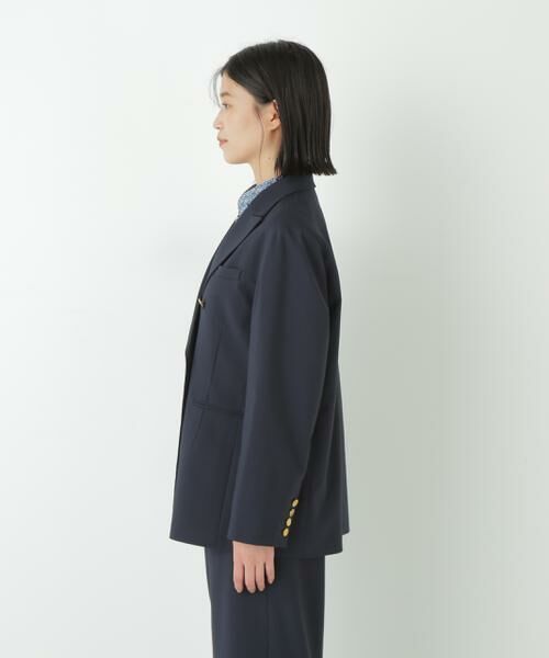 human woman / ヒューマンウーマン テーラードジャケット | ◆強撚シャークスキンピークドラペルジャケット | 詳細11