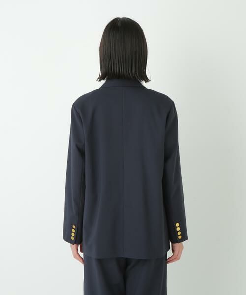 human woman / ヒューマンウーマン テーラードジャケット | ◆強撚シャークスキンピークドラペルジャケット | 詳細12