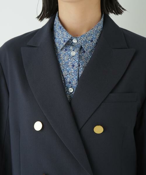 human woman / ヒューマンウーマン テーラードジャケット | ◆強撚シャークスキンピークドラペルジャケット | 詳細13