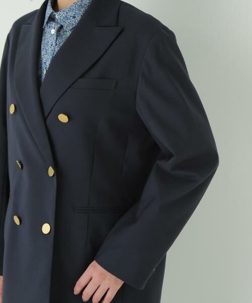 human woman / ヒューマンウーマン テーラードジャケット | ◆強撚シャークスキンピークドラペルジャケット | 詳細14