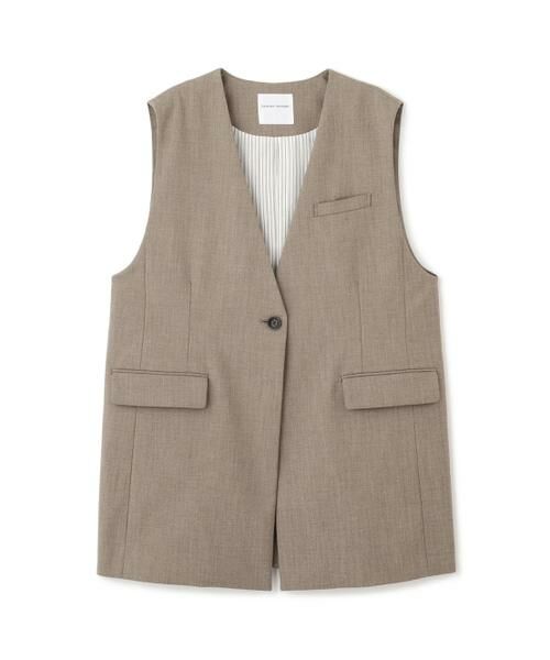 human woman / ヒューマンウーマン テーラードジャケット | ◆強撚シャークスキンノーカラージレ | 詳細11