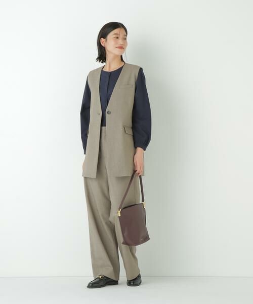 human woman / ヒューマンウーマン テーラードジャケット | ◆強撚シャークスキンノーカラージレ | 詳細13