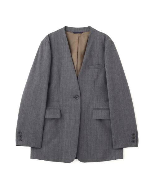 human woman / ヒューマンウーマン テーラードジャケット | ◆Ｖネックノーカラージャケット | 詳細1