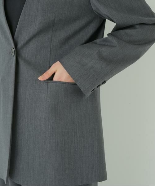 human woman / ヒューマンウーマン テーラードジャケット | ◆Ｖネックノーカラージャケット | 詳細10