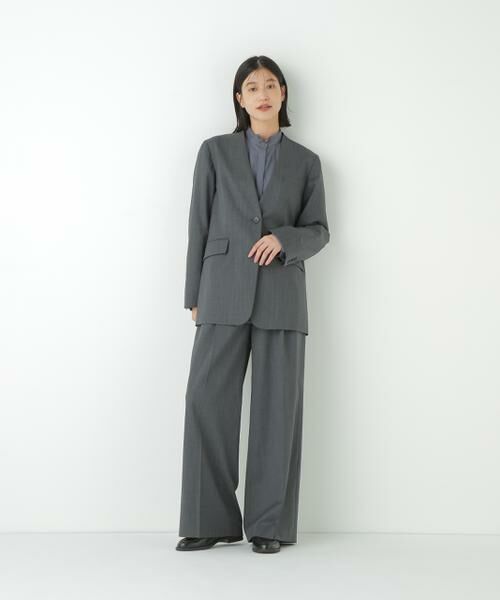 human woman / ヒューマンウーマン テーラードジャケット | ◆Ｖネックノーカラージャケット | 詳細4