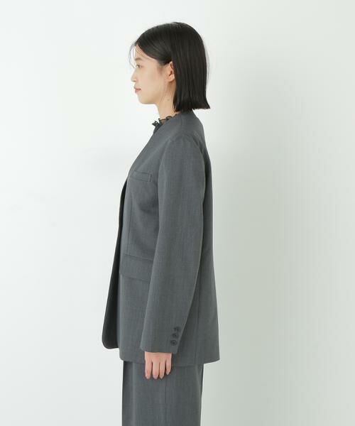 human woman / ヒューマンウーマン テーラードジャケット | ◆Ｖネックノーカラージャケット | 詳細6