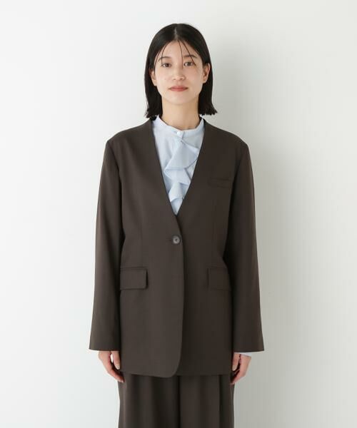 human woman / ヒューマンウーマン テーラードジャケット | ◆Ｖネックノーカラージャケット | 詳細16