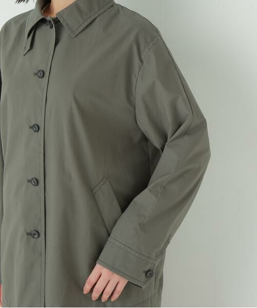 human woman / ヒューマンウーマン アウター | ◆ステンカラーシャツコート | 詳細8