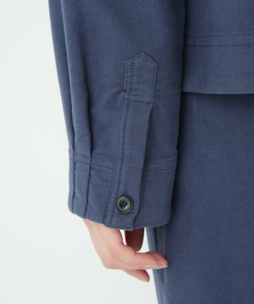 human woman / ヒューマンウーマン ブルゾン | ◆ストレッチエアリードットコードノーカラーブルゾン | 詳細10