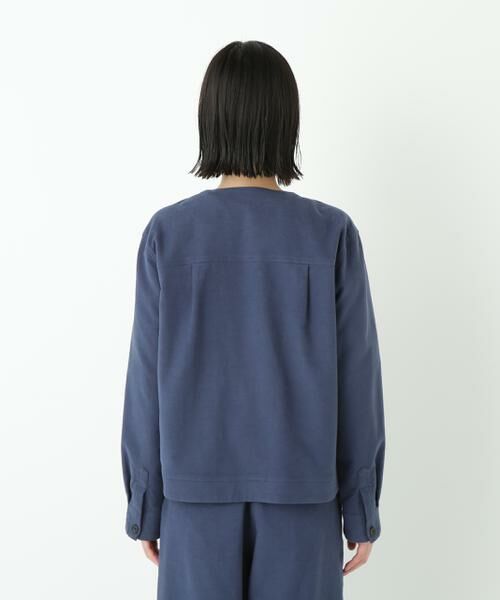 human woman / ヒューマンウーマン ブルゾン | ◆ストレッチエアリードットコードノーカラーブルゾン | 詳細6