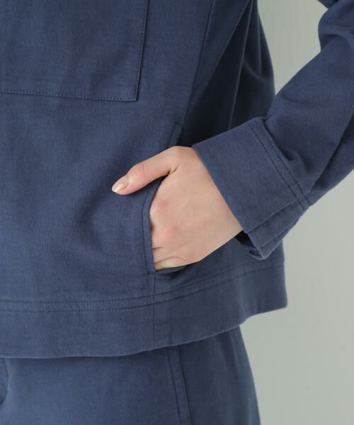 human woman / ヒューマンウーマン ブルゾン | ◆ストレッチエアリードットコードノーカラーブルゾン | 詳細9