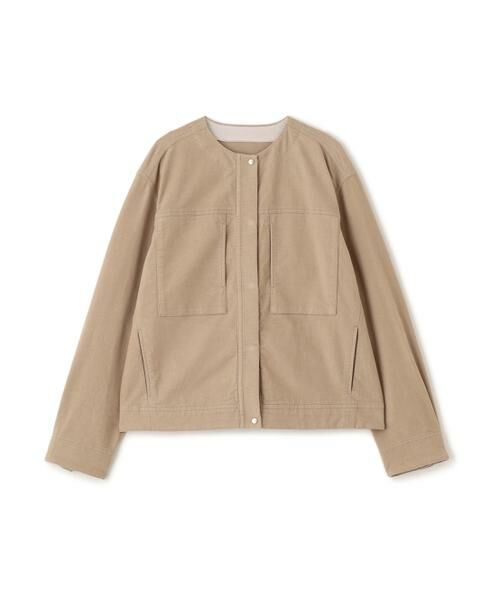 human woman / ヒューマンウーマン ブルゾン | ◆ストレッチエアリードットコードノーカラーブルゾン | 詳細19