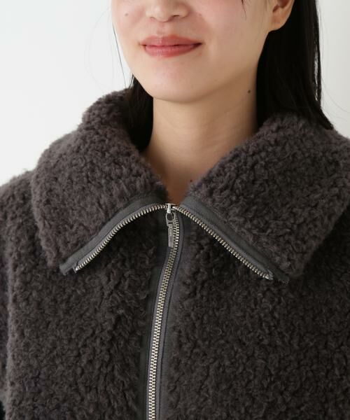 human woman / ヒューマンウーマン ブルゾン | ◆フェイクボアコクーンジレ | 詳細8