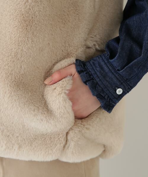 human woman / ヒューマンウーマン ブルゾン | ◆フェイクファーコクーンジレ | 詳細10