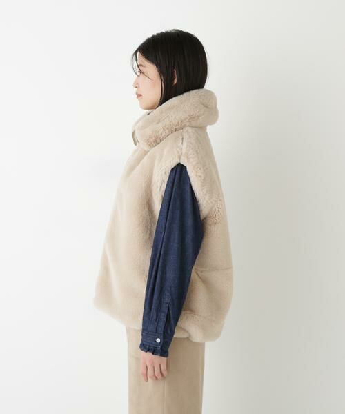 human woman / ヒューマンウーマン ブルゾン | ◆フェイクファーコクーンジレ | 詳細5