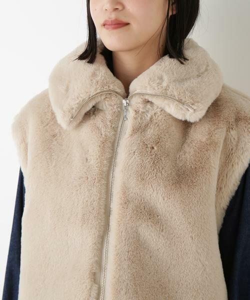 human woman / ヒューマンウーマン ブルゾン | ◆フェイクファーコクーンジレ | 詳細7