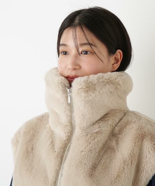 human woman / ヒューマンウーマン ブルゾン | ◆フェイクファーコクーンジレ | 詳細8