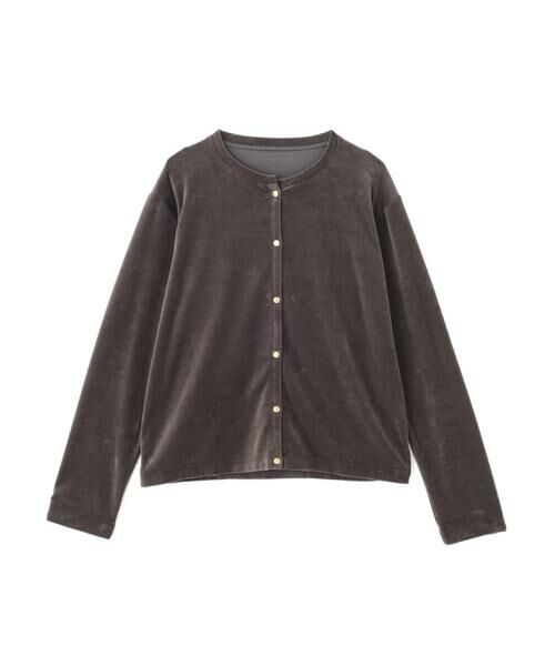 human woman / ヒューマンウーマン カットソー | ◆ＴＣコンパクトベロアカーディガン | 詳細1