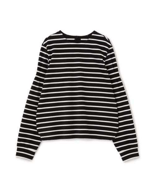 human woman / ヒューマンウーマン カットソー | ◆ストレッチポンチシャツカラードッキングプルオーバー | 詳細10