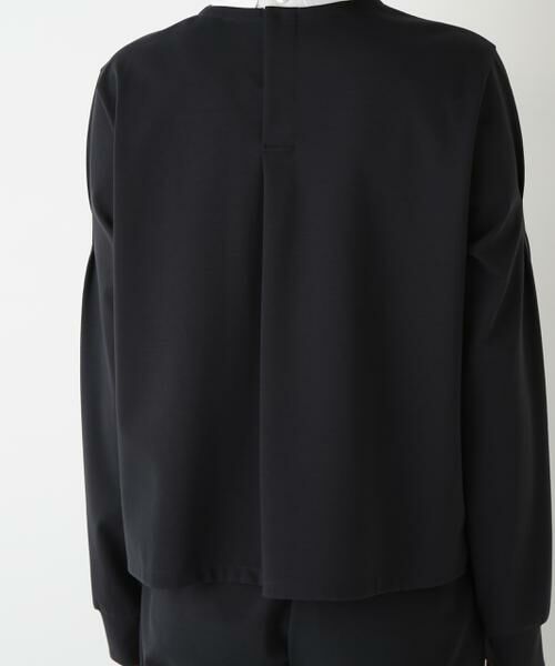 human woman / ヒューマンウーマン カットソー | ◆ストレッチポンチシャツカラードッキングプルオーバー | 詳細24