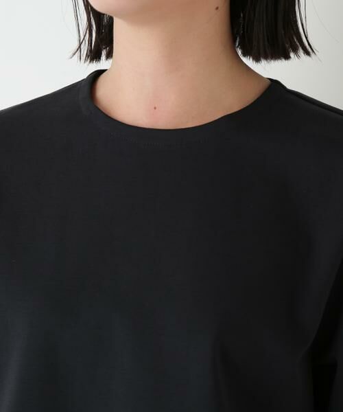 human woman / ヒューマンウーマン カットソー | ◆ストレッチポンチシャツカラードッキングプルオーバー | 詳細19