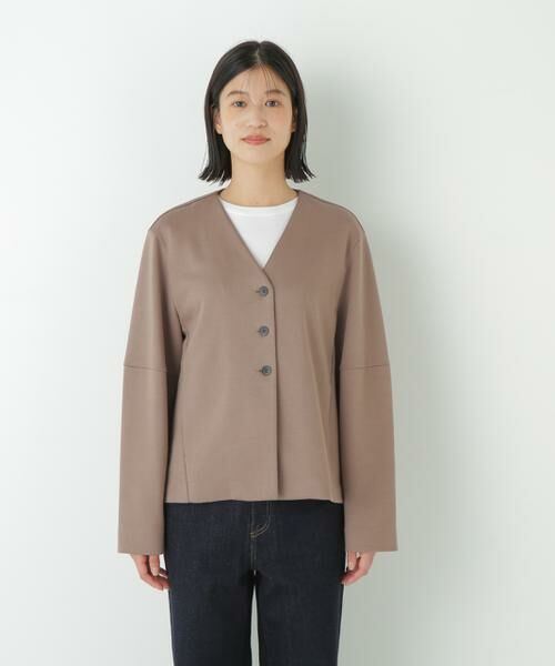 human woman / ヒューマンウーマン カットソー | ◆ダンボールＶネックカーディガン | 詳細13