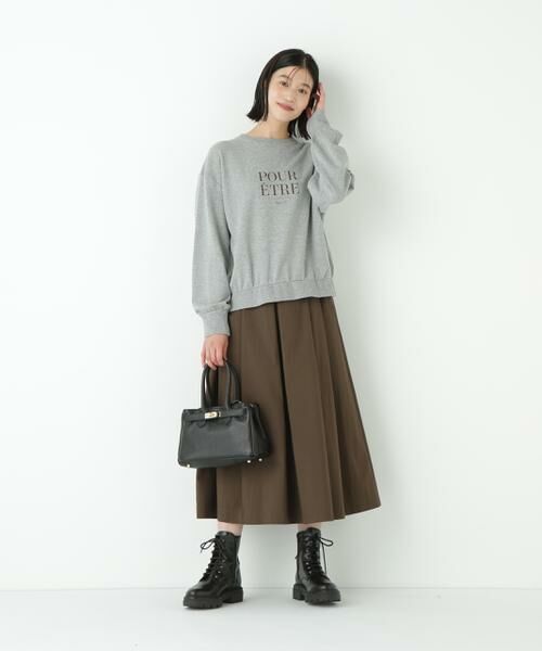 human woman / ヒューマンウーマン カットソー | ◆メッセージロゴトレーナー | 詳細8