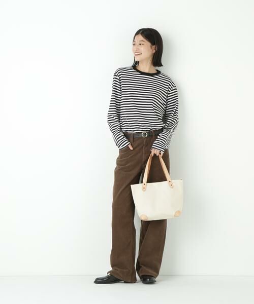 human woman / ヒューマンウーマン カットソー | ◆ゼロロックコットンスムースボーダーカットソー | 詳細3