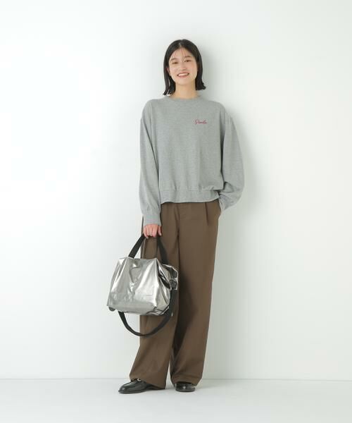 human woman / ヒューマンウーマン カットソー | ◆チェーンステッチロゴトレーナー | 詳細3