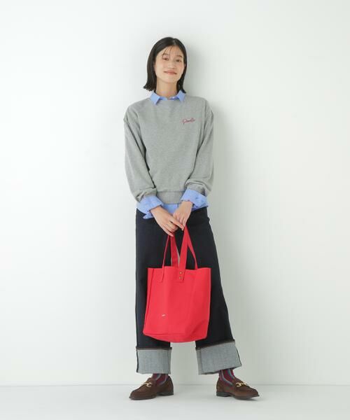 human woman / ヒューマンウーマン カットソー | ◆チェーンステッチロゴトレーナー | 詳細4