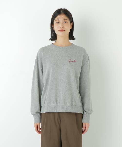 human woman / ヒューマンウーマン カットソー | ◆チェーンステッチロゴトレーナー | 詳細5