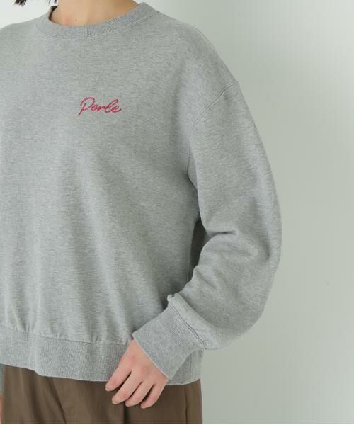 human woman / ヒューマンウーマン カットソー | ◆チェーンステッチロゴトレーナー | 詳細9