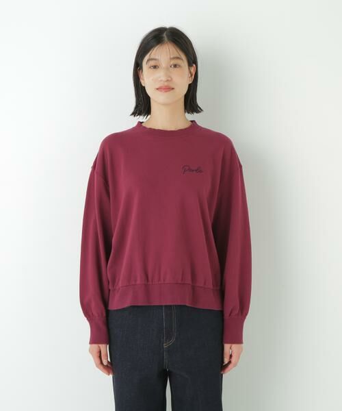 human woman / ヒューマンウーマン カットソー | ◆チェーンステッチロゴトレーナー | 詳細15