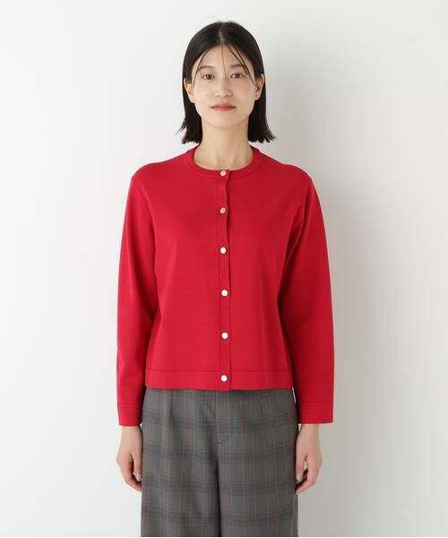 human woman / ヒューマンウーマン ニット・セーター | ◆レーヨン混ハイゲージクルーネックカーディガン | 詳細3