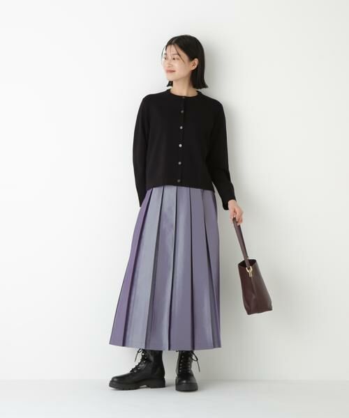 human woman / ヒューマンウーマン ニット・セーター | ◆レーヨン混ハイゲージクルーネックカーディガン | 詳細8