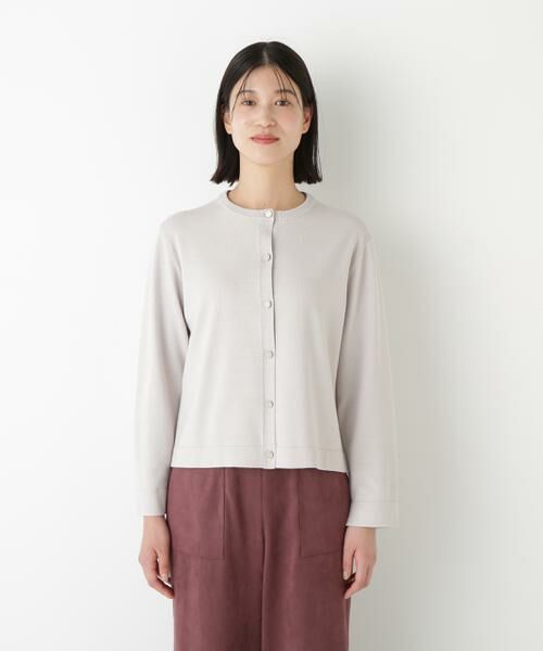 human woman / ヒューマンウーマン ニット・セーター | ◆レーヨン混ハイゲージクルーネックカーディガン | 詳細18