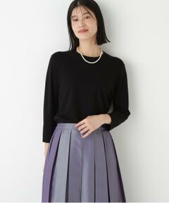 human woman / ヒューマンウーマン ニット・セーター | ◆レーヨン混ハイゲージクルーネックプルオーバー