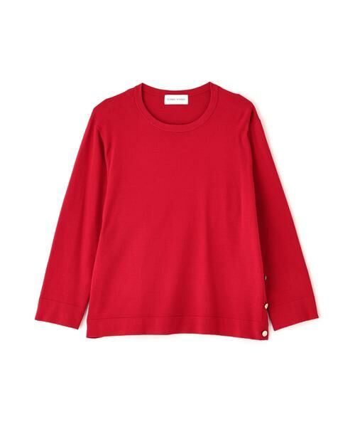 human woman / ヒューマンウーマン ニット・セーター | ◆レーヨン混ハイゲージクルーネックプルオーバー | 詳細1