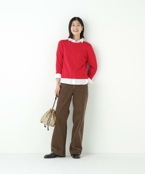 human woman / ヒューマンウーマン ニット・セーター | ◆レーヨン混ハイゲージクルーネックプルオーバー | 詳細2