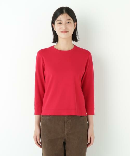 human woman / ヒューマンウーマン ニット・セーター | ◆レーヨン混ハイゲージクルーネックプルオーバー | 詳細3