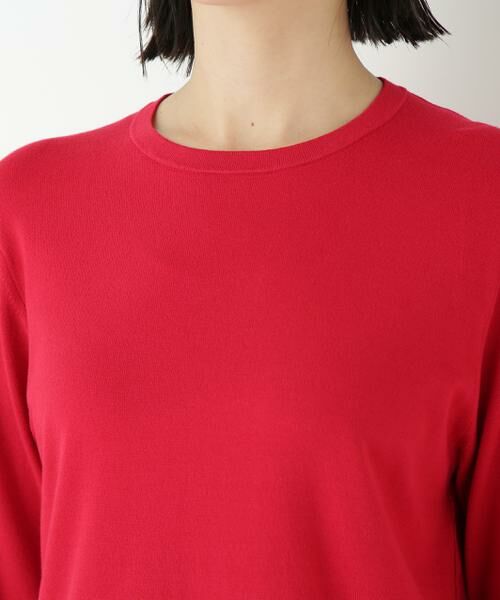 human woman / ヒューマンウーマン ニット・セーター | ◆レーヨン混ハイゲージクルーネックプルオーバー | 詳細6