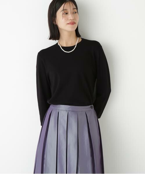 human woman / ヒューマンウーマン ニット・セーター | ◆レーヨン混ハイゲージクルーネックプルオーバー | 詳細11