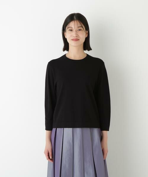 human woman / ヒューマンウーマン ニット・セーター | ◆レーヨン混ハイゲージクルーネックプルオーバー | 詳細13