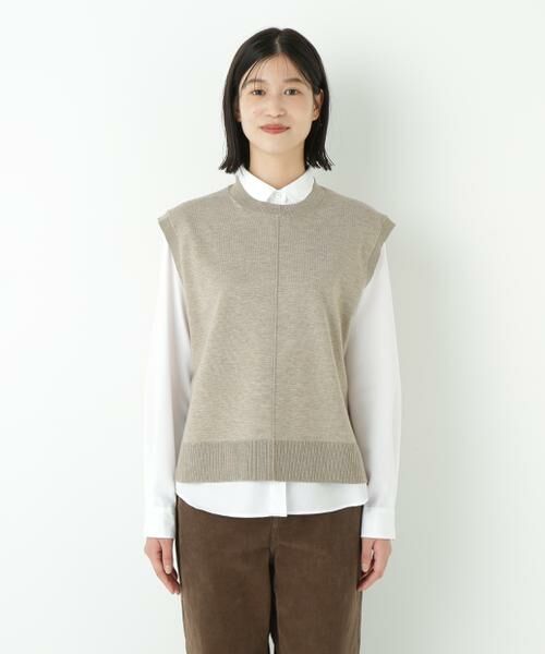 human woman / ヒューマンウーマン ニット・セーター | ◆ハーゲージクルーネックニットベスト | 詳細16