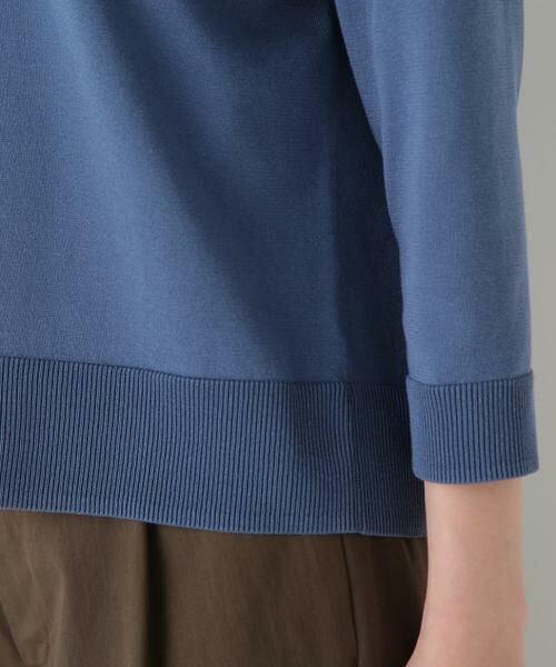 human woman / ヒューマンウーマン ニット・セーター | ◆綿ポリエステル取外し衿付プルオーバー | 詳細10