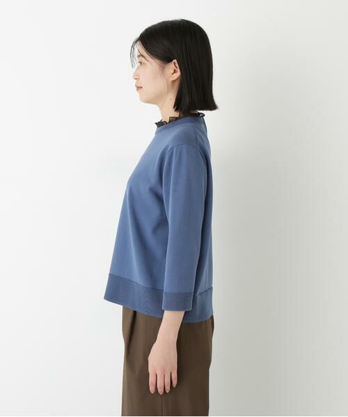 human woman / ヒューマンウーマン ニット・セーター | ◆綿ポリエステル取外し衿付プルオーバー | 詳細5