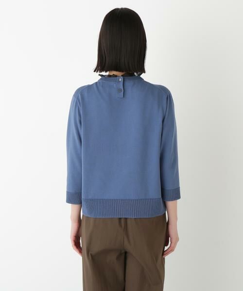 human woman / ヒューマンウーマン ニット・セーター | ◆綿ポリエステル取外し衿付プルオーバー | 詳細6